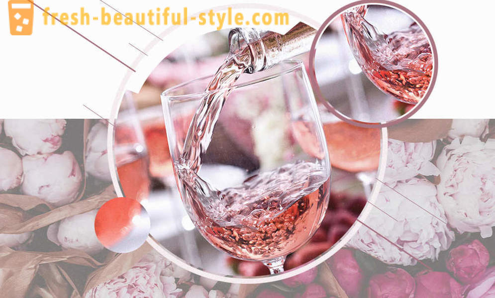 Vasara stikla 7 rozā vīna faktu
