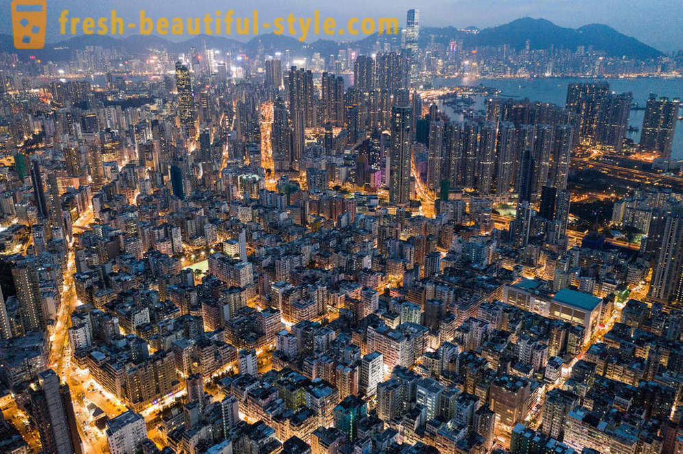 Hong Kong daudzstāvu fotoattēlos