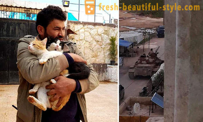 Vīrietis palika kara plosītajā Alepo rūpēties par pamestiem dzīvniekiem
