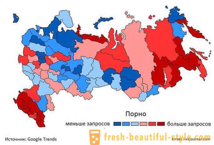 Ģeogrāfiskais kauns un negods: kur Krievijā lielākā daļa Google 