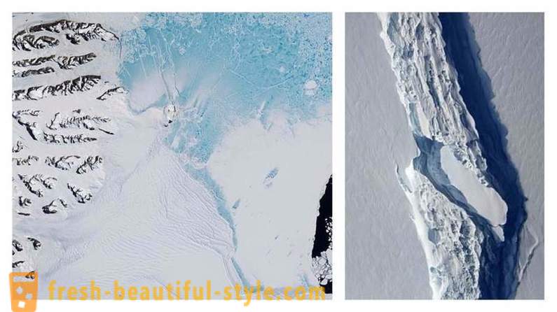 Aisbergs no Antarktīdas nolauza platība ir vairāk nekā divi no Maskavas