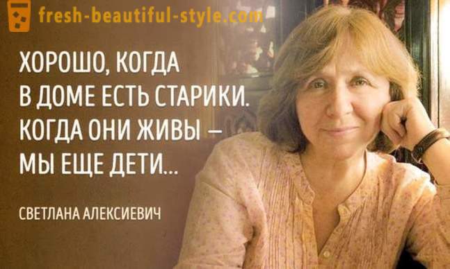 15 pīrsings citāti Nobela laureāta Svetlana Aleksievich