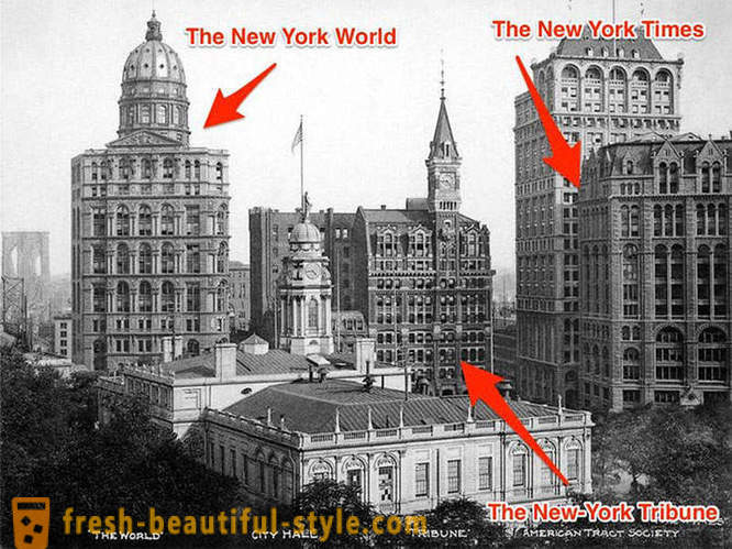 Skaista vecā ēka Ņujorkā, kas vairs nepastāv