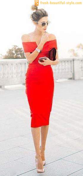 Sarkana kleita-gadījums: labākā kombinācija, jo īpaši atlases un ieteikums
