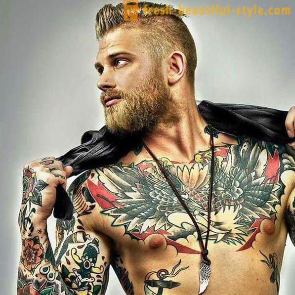 Vīriešu tetovējums uz krūtīm, un to funkcijas