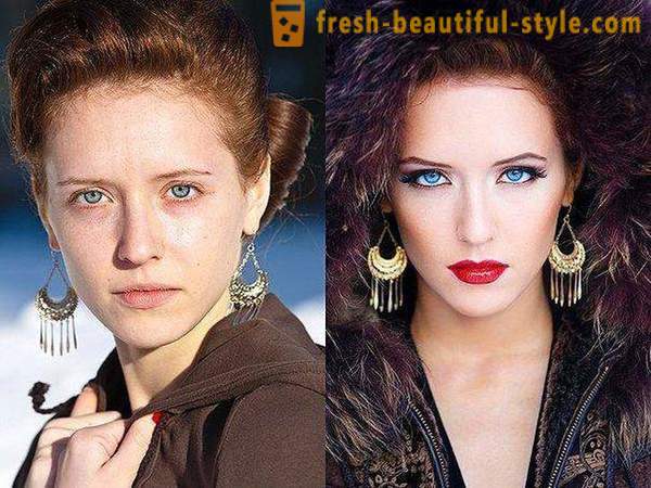 Pirms un pēc: make-up, kā līdzekli, lai mainītu izskatu