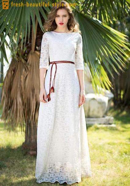 Long balta kleita - īpaša sieviešu garderobes elements