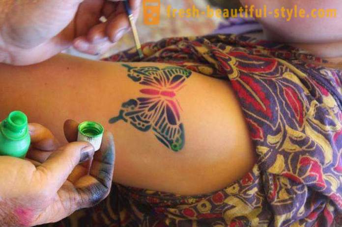 Pagaidu tetovējumi uz 3 mēnešiem, neizmantojot hennu un tās piemērošanu
