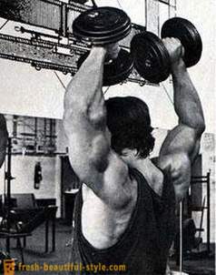 Metodes muskuļu masas: prese Arnold