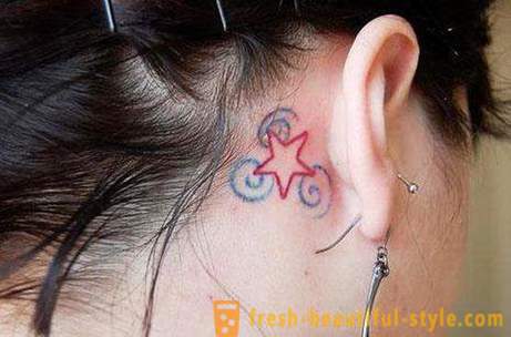 Tetovējums aiz auss - izvēle mūsdienu fashionistas un Modi